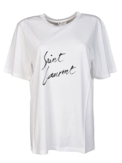 yves saint laurent t shirt white|Saint Laurent t shirt women's.